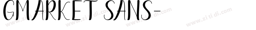 Gmarket Sans字体转换